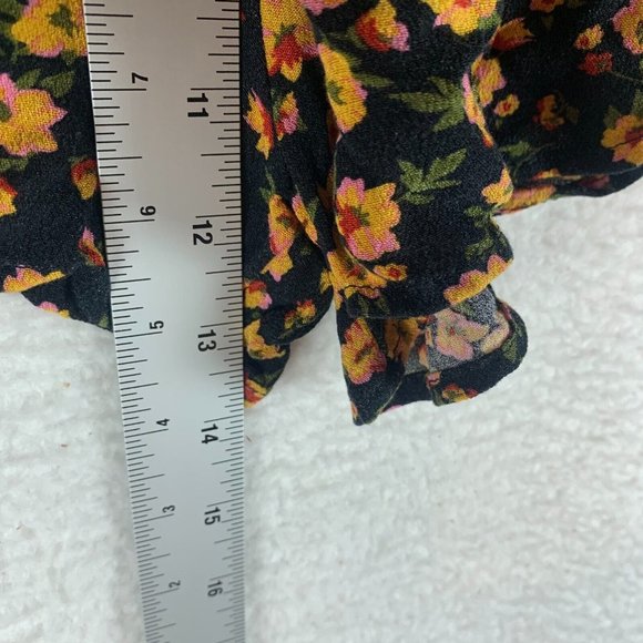 BP. Women's Easy Pleated Shorts In Black Multi Floral Size S Casual Fit NWT 6465 - Picture 5 of 10